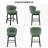 30.32" Swivel Bar Stool with Solid Rubberwood Frame and Metal Footrest-534547295
