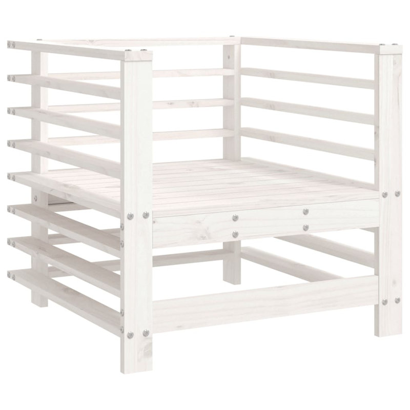 Chaise de patio avec coussins Sawiki, Anthracite, Blanc