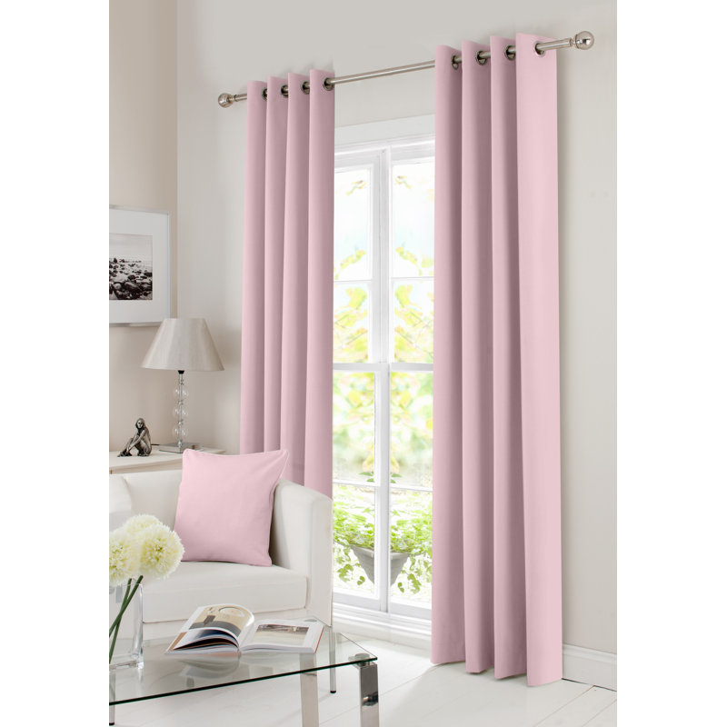 Ensemble de 2 rideaux occultants Solar Max, Rose