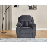 Acklen Recliner Chair Set, Sofa Recliner With Cup Holders For Living Room, Comfy Couch With Wingback Recliner, Armchair Set(Grey)