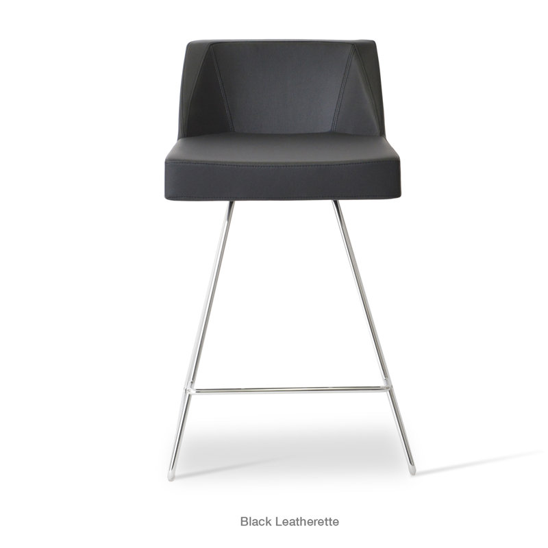 Prisma Bar & Counter Stool, Black, Counter Stool (24" Seat Height)