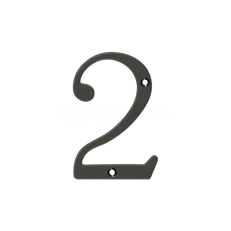 Deltana RN4-2U10B 4" Numbers; Solid Brass; Oil Rubbed Bronze Finish