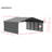 Arrow 20 x 20 ft Charcoal Carport with 2-sided Enclosure-100015466