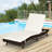 Outdoor Chaise Lounge, 5 Position Adjustable, Cushioned Seat, Pe Pool Chair, 78.75" X 28" 35", Coffee Comfortable Poolside Adjustable And Cushion, Patio,