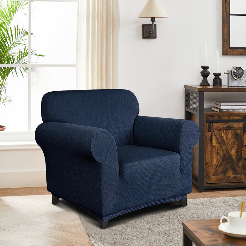 Housse pour fauteuil à coussins carrés ultra doux, Bleu