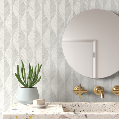 Fairlawn 33' L Textured Metallic Wallpaper Roll