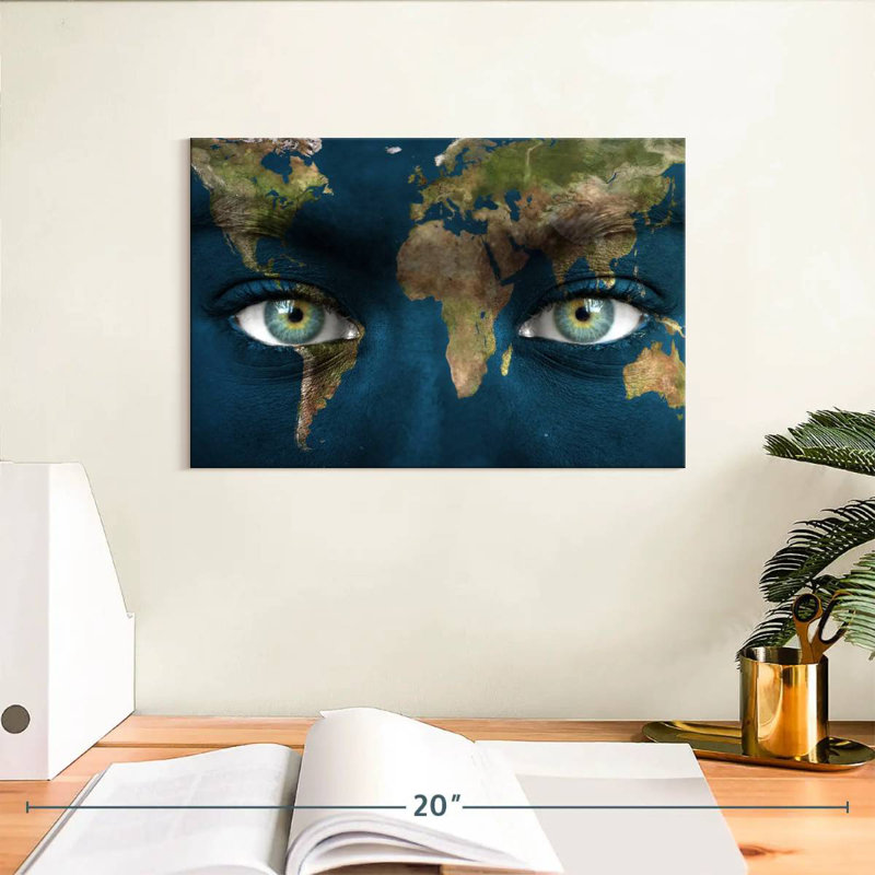 Carte des yeux d'Aliaz, H 8 po x l 12 po