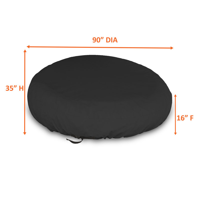 Covers & all Outdoor Daybed Cover, Heavy Duty 1000D Waterproof, UV & Tear Resistant 90 Inch Round Patio Furniture Cover for Daybed with Elastic Hem