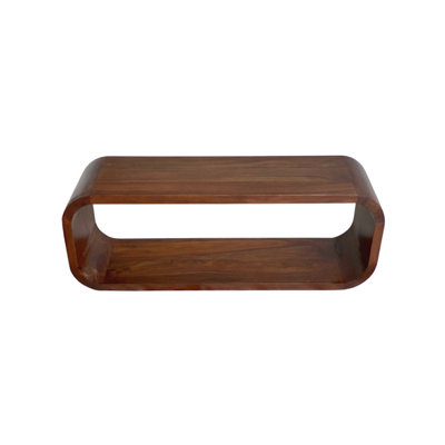 Ladanien 2 Piece Sheesham Solid Wood Floating Shelf with Lights