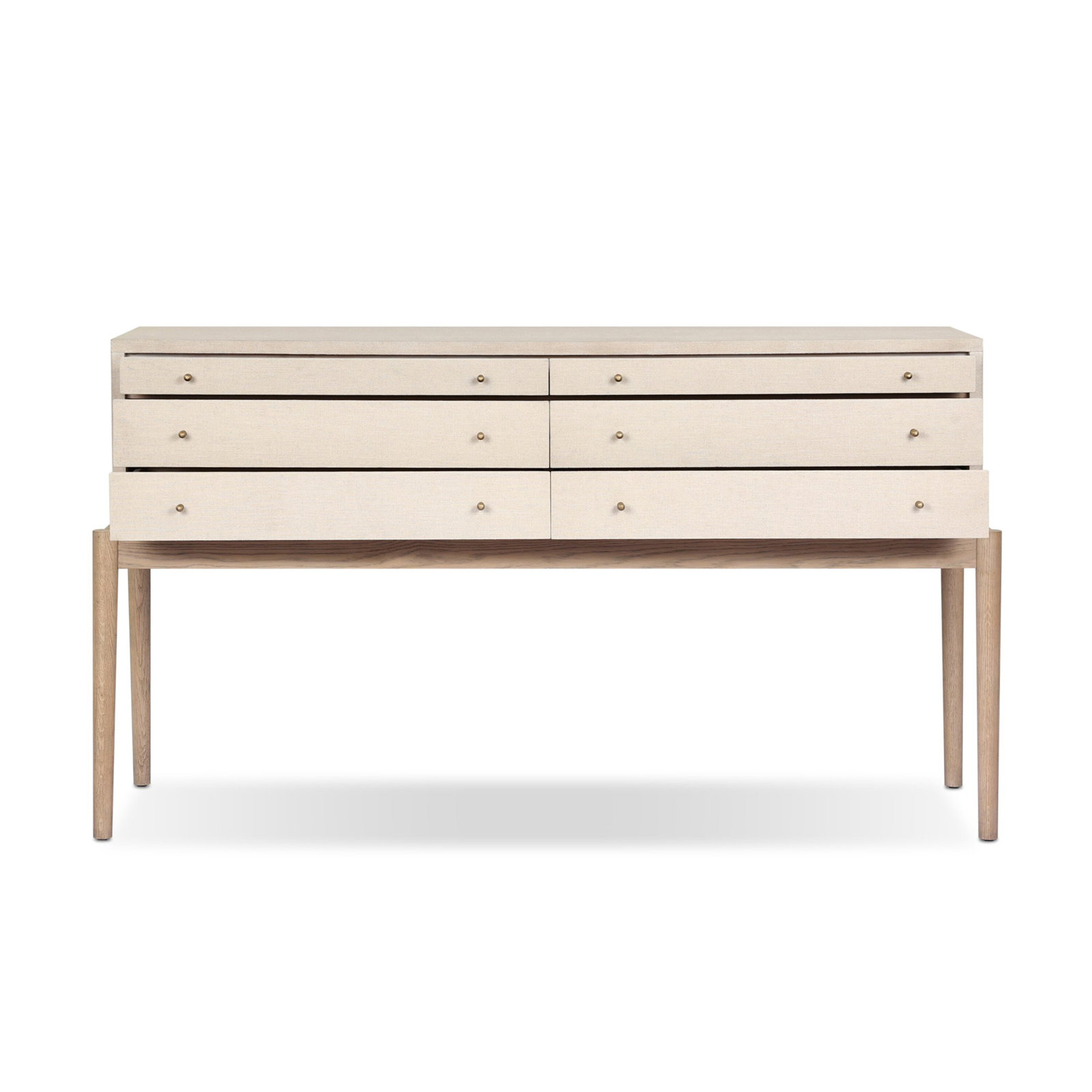 71.5" Painted Linen Console Table