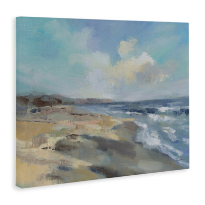 Serene Morning Beach Waves Canvas, design by Silvia Vassileva