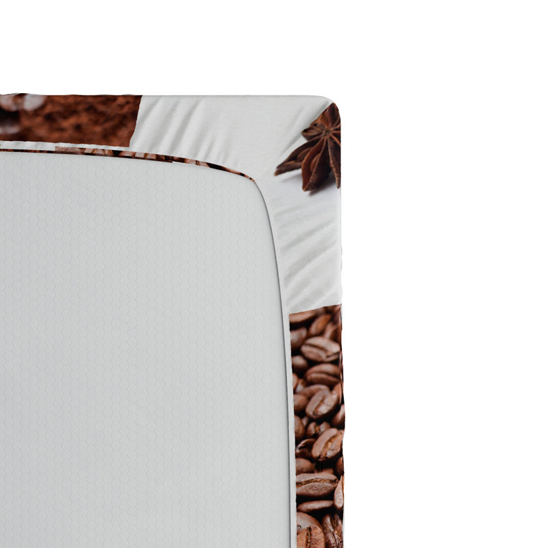 Microfiber Geometric Fitted Sheet, Twin Fitted Sheet