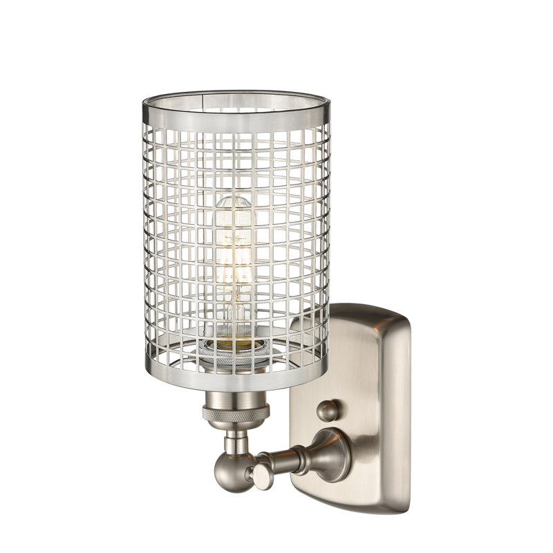 Applique murale 1 lumière 18 po Makelle, Nickel satiné, Satin Nickel