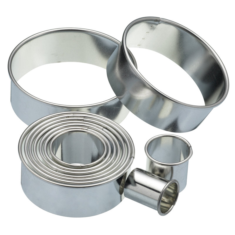 11 Piece Round Plain Pastry Cutter Set
