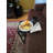 Foldable End Table C Shaped Side Table with Storage Shelf-1746014653