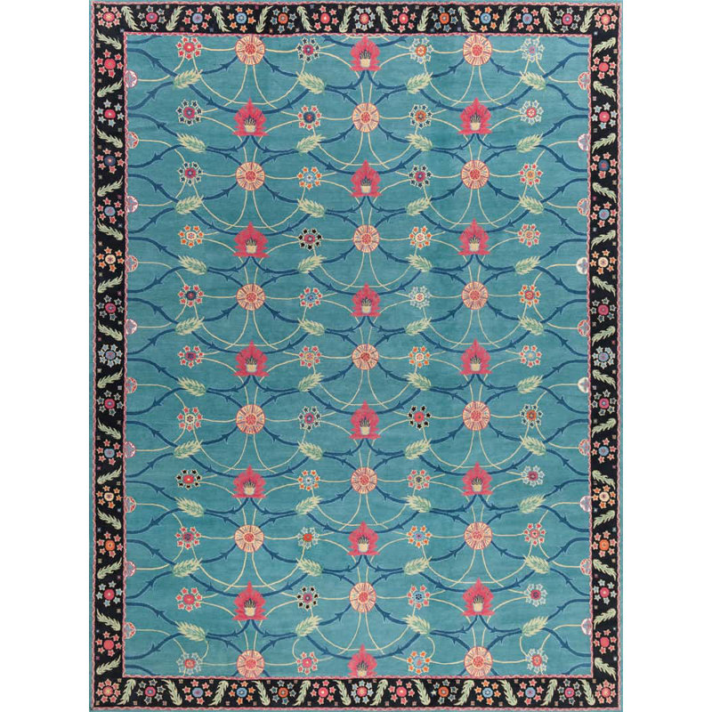 Persia Wool Oriental Area Rug in Blue/Red/Yellow/Green, Rectangle 3' x 6'