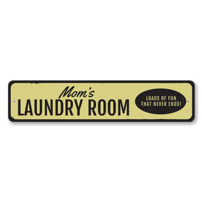 Plaque en aluminium sur mesure Mom's Laundry Room