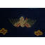 Tapis de couloir antique antique bleu du début du 20e siècle