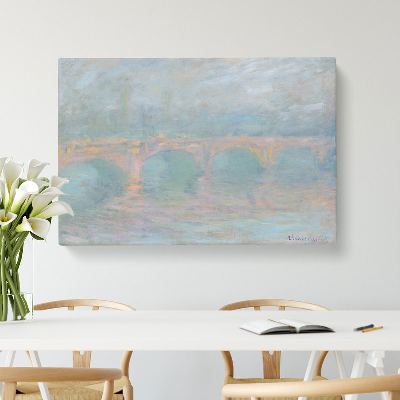 Waterloo Bridge In London Vol.2 by Claude Monet - Wrapped Canvas, 50cm H x 76cm W x 3cm D