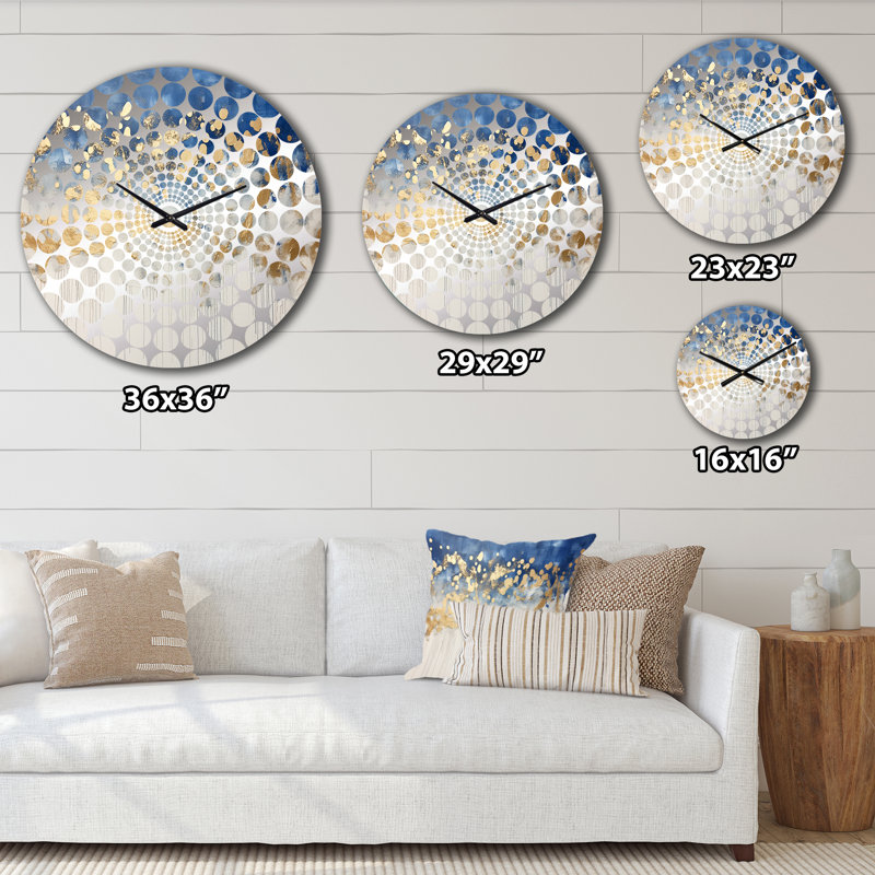 Horne - Horloge murale peinture abstraite, Grand