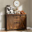 Space Saving Sideboards & Buffets with Storage, MDF Steel Rustic Farmhouse