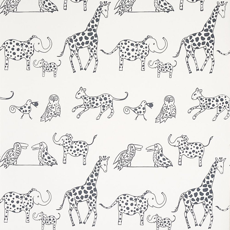 Papier peint Jubilé Jungle, Gris anthracite