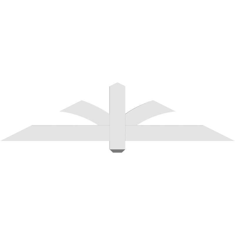 Support pour pignon en PVC Redmond, H 15 po x l 60 po (pas: 6/12), P 2 po x F 4 po