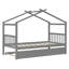 Lit simple en bois avec lit gigogne simple, gris-737967943