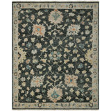Amaris Charcoal Ivory Hand-Knotted Wool Area Rug