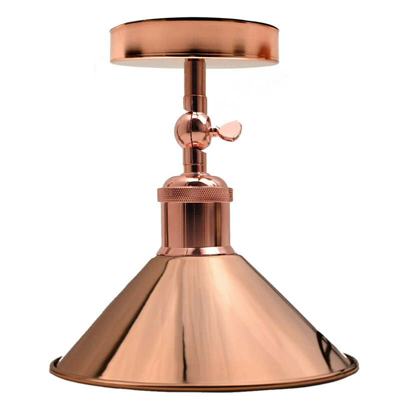 Boling Semi Flush Mount, Rose Gold