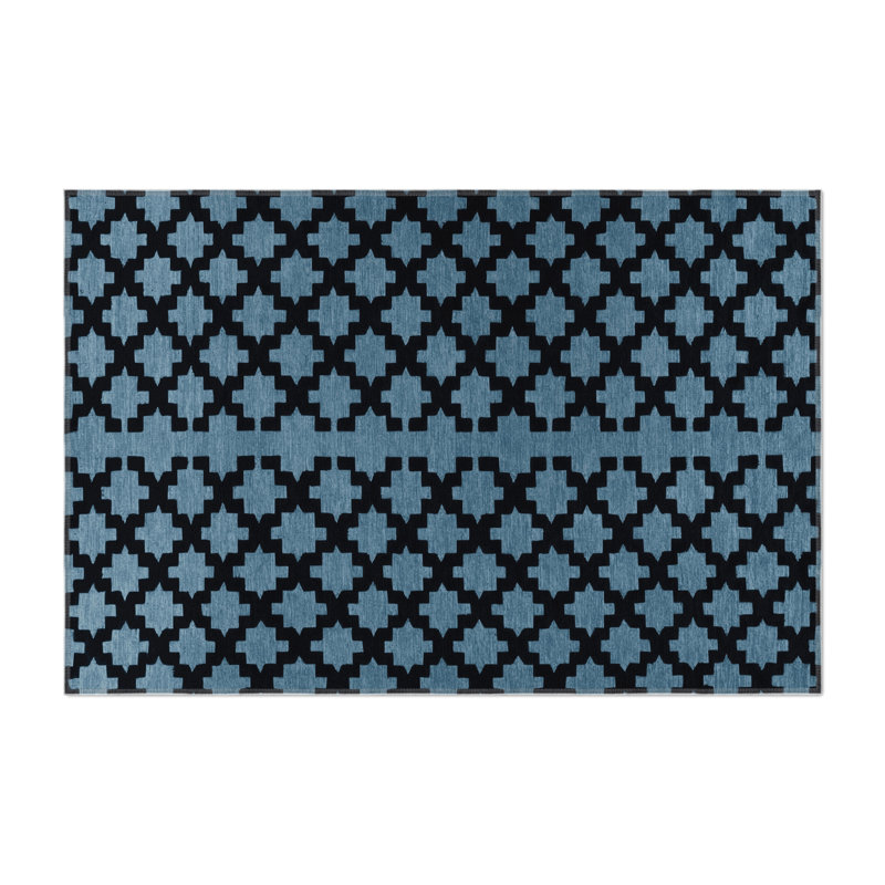 Tapis gris intérieur et extérieur Trellis, Rectangulaire 2 pi x 3 pi