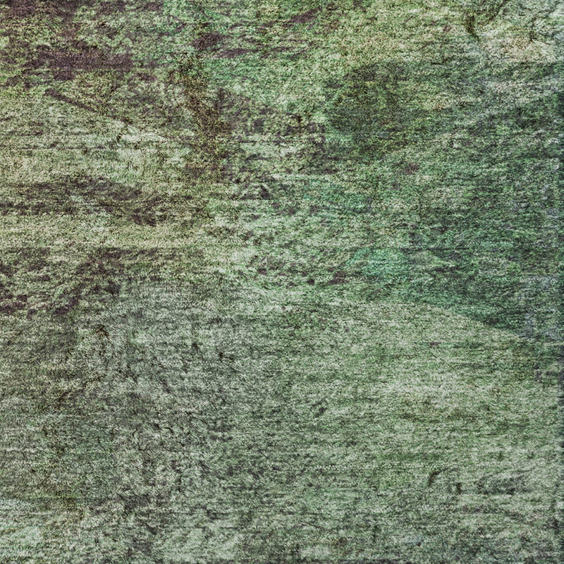 Tapis à poil long de qualité supérieure lavable à la machine ADS592, Green, 3' x 5'