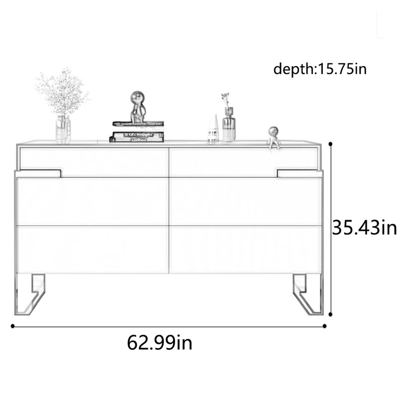 Armoire de luxe légère, Blanc