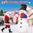 Christmas Inflatables 8 FT Snowman Inflatable Blow Up Snowman Inflatables with Built-in Music & 360° Rotation LED Lights