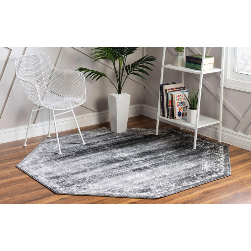 Mangine Ikat Indoor Rug, Octagon 8'
