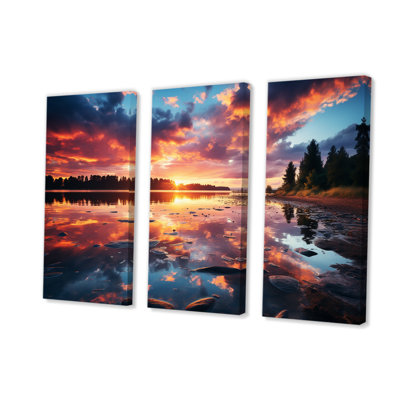 Horizon Sunset By The Lake I - Lake Wall Art