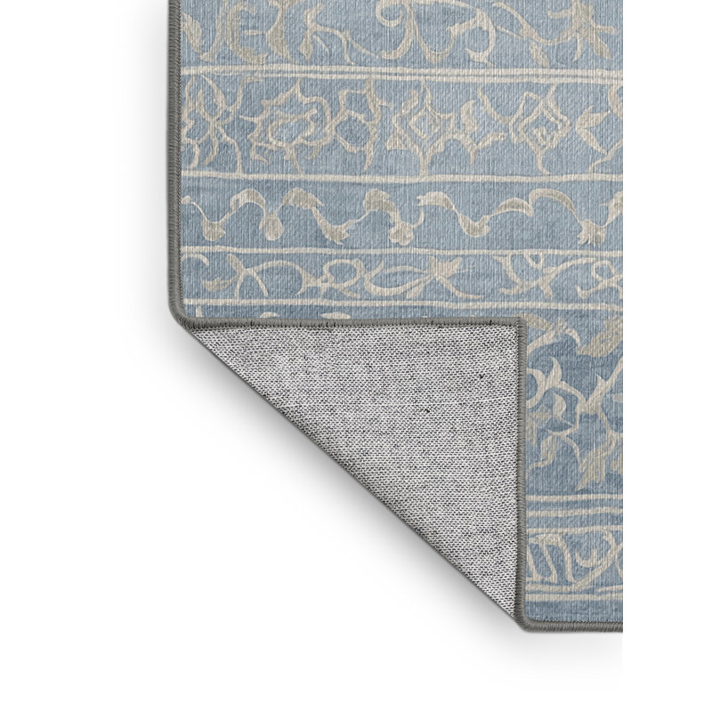 Tapis gris lavable à la machine, Rectangle 7 pi x 10 pi
