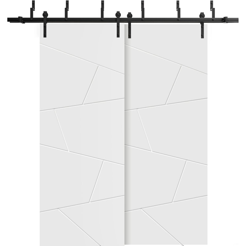 Portes à panneaux coulissantes en bois lambrissé Planum, 72 po x 84 po