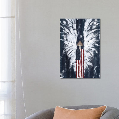 Americana Angel 1 Piece Wrapped Canvas Painting