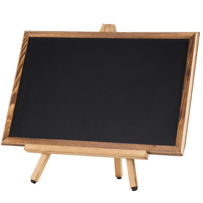 Free Standing Burnt Wood 25.4 cm x 50.8 cm Chalkboard