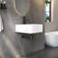 Lavabo de salle de bain rectangulaire mural avec trou de trop-plein l 15,7 "x P 16,5"