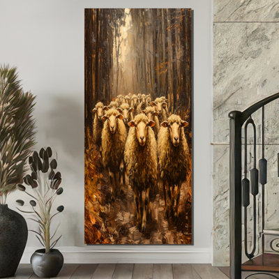 Décoration murale mouton Dontaz Minimalisme Woolly Wanderers III - Mouton