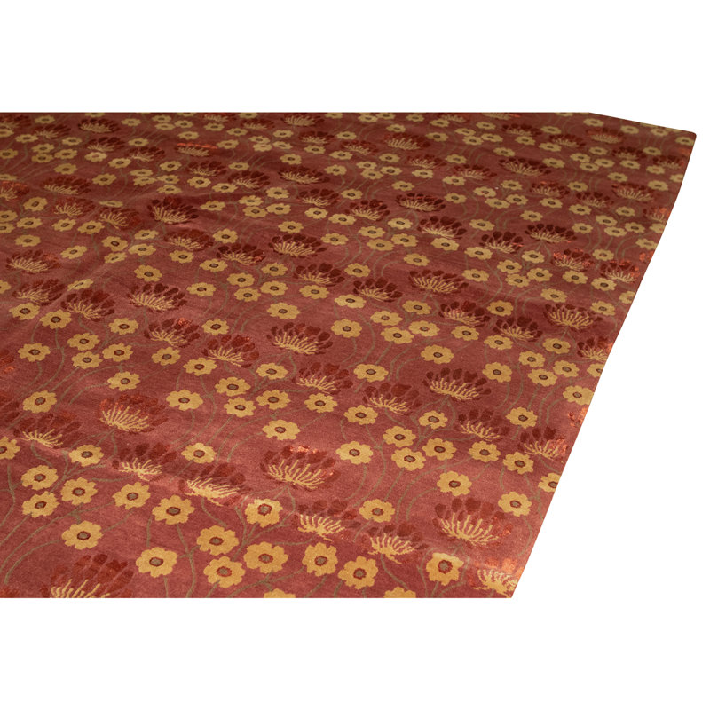 Handmade Silk and Wool Area Rug