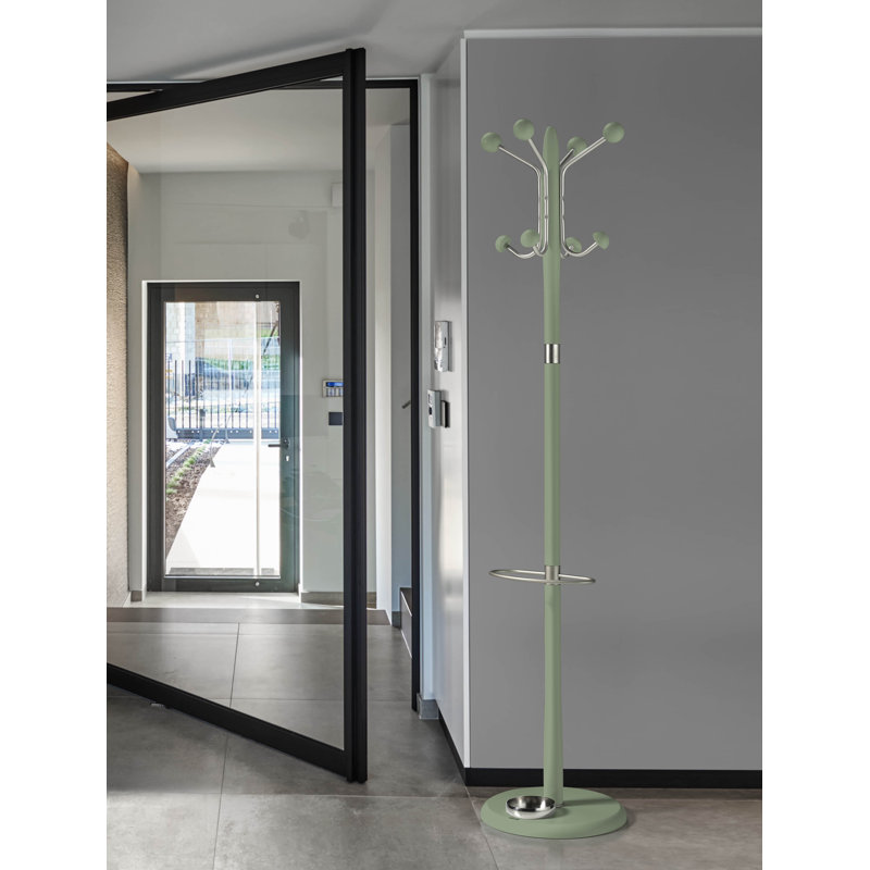 Lettie Freestanding 8 - Hook Coat Rack, Walnut