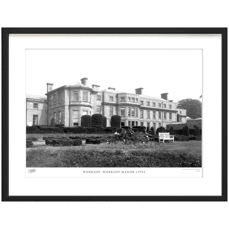 Worksop, Worksop Manor C1955 1 Piece Single Picture Frame Wall Art, 40cm H x 50cm W x 2.3cm D