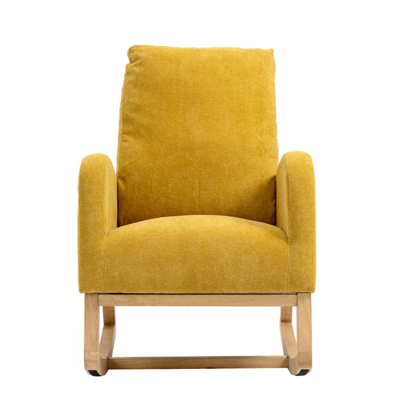 Chaise berçante confortable Country Country COOLMORE, Jaune