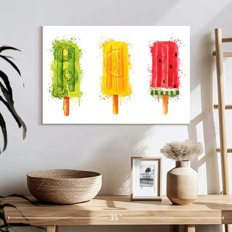 Yarlin Fruity Popsicles Splatter, 16" H x 24" W