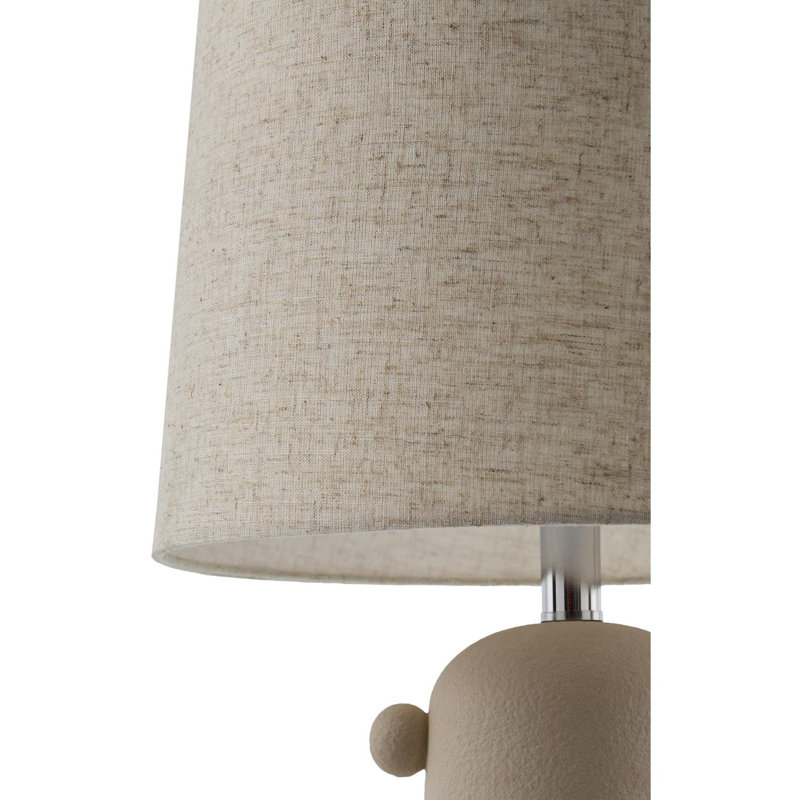 Eilee Accent Table Lamp, White, White