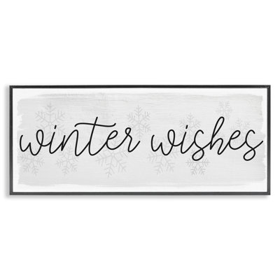 Winter Wishes Sentiments, motif géométrique de flocons de neige - art textuel