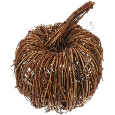 1Pc Halloween décoration rotin décoratif citrouille rotin décoration de vacances vigne osier citrouille ornement décor à la maison petit arbre fil de fer matériel